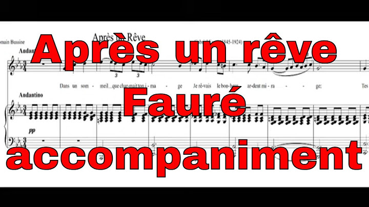 Après un rêve accompaniment C minor - Fauré