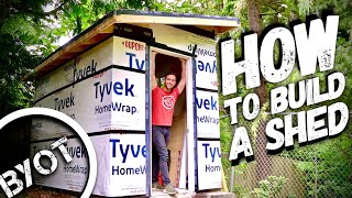 BUILDING A LEAN TO SHED // START TO FINISH (Part 2 of 3)