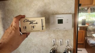 Coleman Mach thermostat in Jayco RV replaced with Honeywell