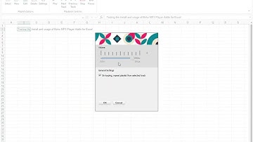 Boho (MP3 Player AddIn) Play MP3 Music from files on your Computer or Stream Online using Excel