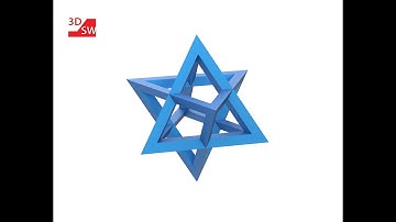 How to design wireframe star tetrahedron Merkaba in SolidWorks