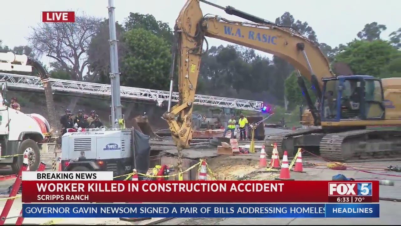 Worker dies in construction accident in Scripps Ranch - YouTube