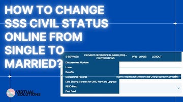 HOW TO CHANGE SSS CIVIL STATUS ONLINE FROM SINGLE TO MARRIED