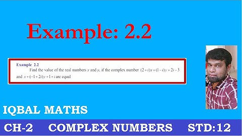 TN Class 12 Maths New Syllabus Example 2.2 Chapter-2 Complex Numbers கலப்பு எண்கள்