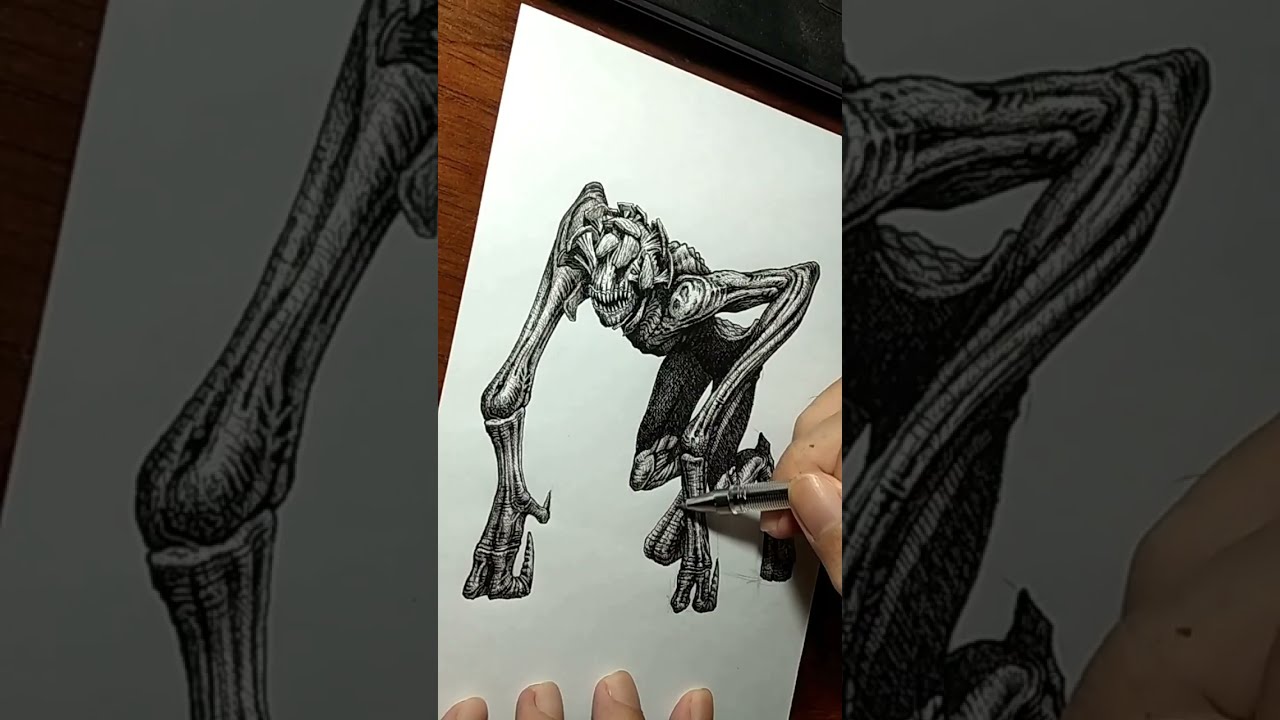 Drawing A Quiet Place Monster shorts short YouTube Drawing A Quiet Place Monster shorts short YouTube