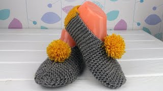 DIY knitting: самый простой способ вязаных тапочек. Как связать носочки за вечер