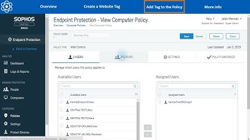 Sophos Central How to Allow Sites through Web Control Policy - Sophos Tech