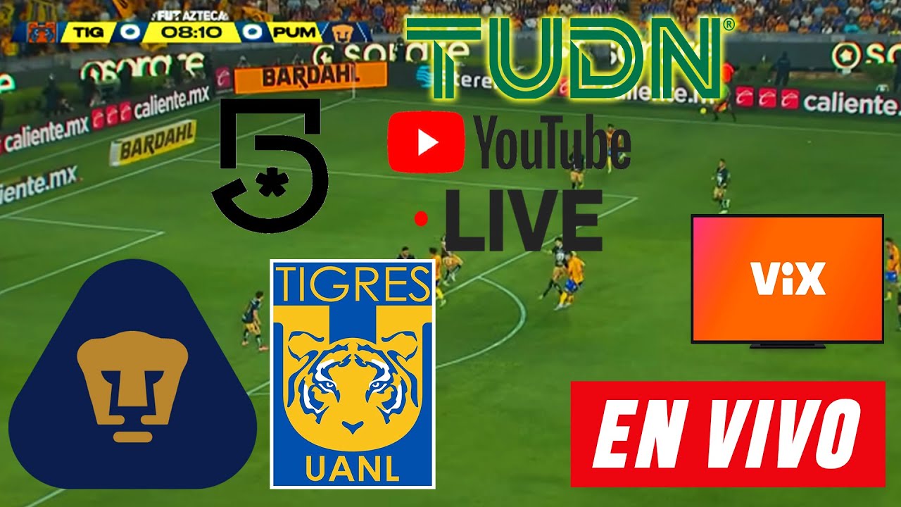 PUMAS VS TIGRES EN VIVO 🔴 JORNADA 9 | APERTURA 2025 | LIGA MX | - YouTube