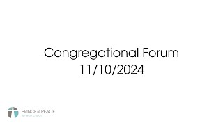 2024 Voter's Congregational Forum | November 10, 2024