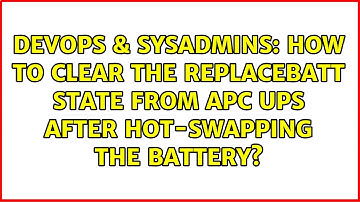 DevOps & SysAdmins: How to clear the REPLACEBATT state from APC UPS after hot-swapping the battery?
