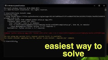command python setup.py egg_info failed with error code 1