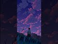 peace and maesthetic | Anime Starry Night | Relaxing Ambient Music #shorts #peacefulwaves #calmmusic