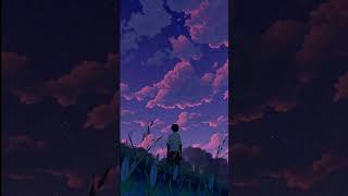 peace and maesthetic | Anime Starry Night | Relaxing Ambient Music #shorts #peacefulwaves #calmmusic