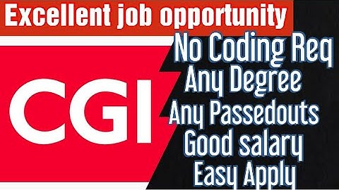CGI offcampus drive 2021 | No coding - Any degree & Passedouts | how to apply?| simply jpr