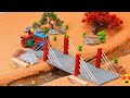 Amazing Mini Bridge Construction with Tractor•°Mini Construction Project: Building a River Bridge