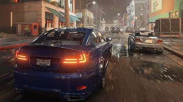 GTA5 Enhanced Realistic Weather With Next Gen Ray Tracing Gameplay On RTX4090 Ultra Settings 4K60FPS