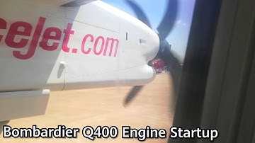 Turboprop Engine Startup: SpiceJet Bombardier Q400