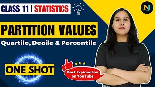 Partition Values - Quartile, Decile & Percentile | ONE SHOT | Statistics | Class 11 | Ch 10