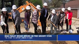 Brad Paisley breaks ground on free grocery shop in Nashville