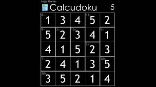 Calcudoku Answers [All Levels] ~ 100 Logic Games screenshot 1