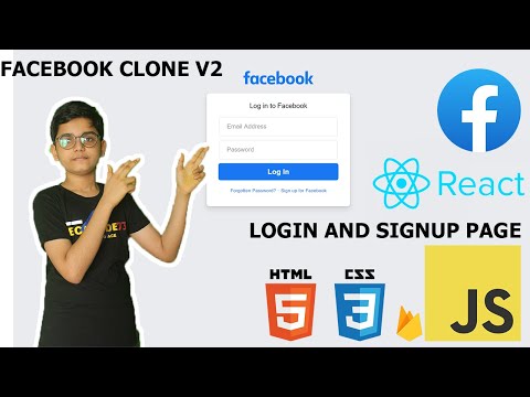 ?? Login and Signup Page | Facebook Clone V2 in React JS including Router, Redux and Hooks