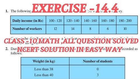 CLASS-10 MATH EX -14.4 ||ALL QUESTION SOLVED || STATISTICS ||NCERT SOLUTION || MATHS BY RAI CLASSES