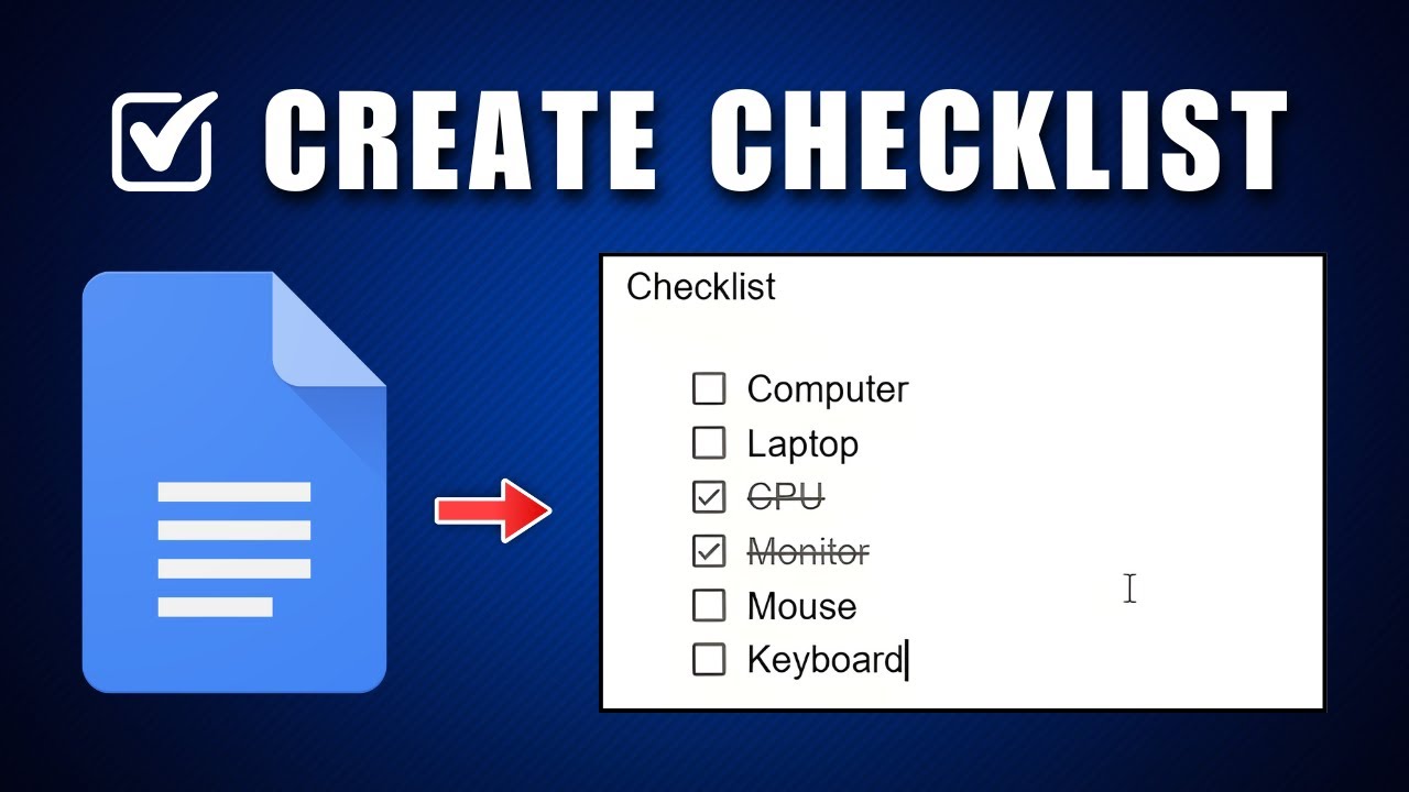 How To Create A Checklist List In Google Docs 2026 | Create Checkbox ...