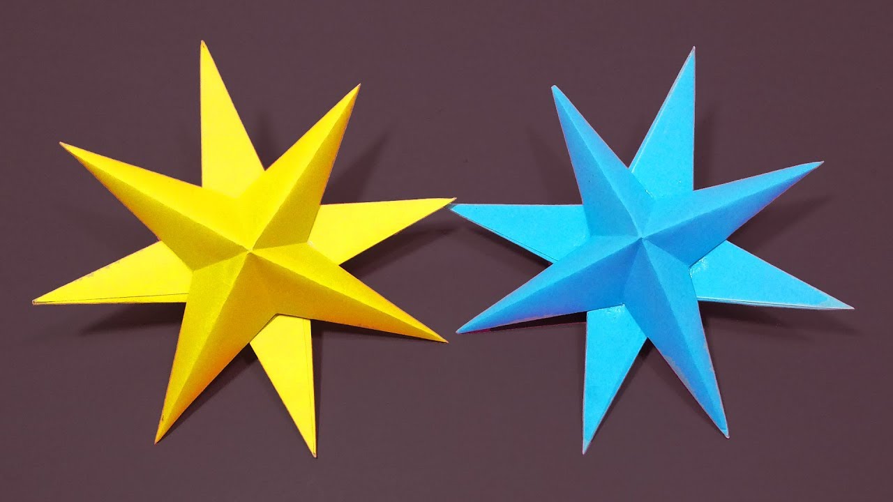 Origami Tutorial How To Make Simple 3d Paper Star For Christmas