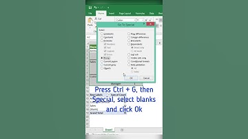 Fill blank cells with value above | Excel #shorts