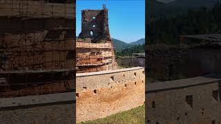 Zamek Zborov Ruiny Średniowiecznej Twierdzy Z Lotu Ptaka