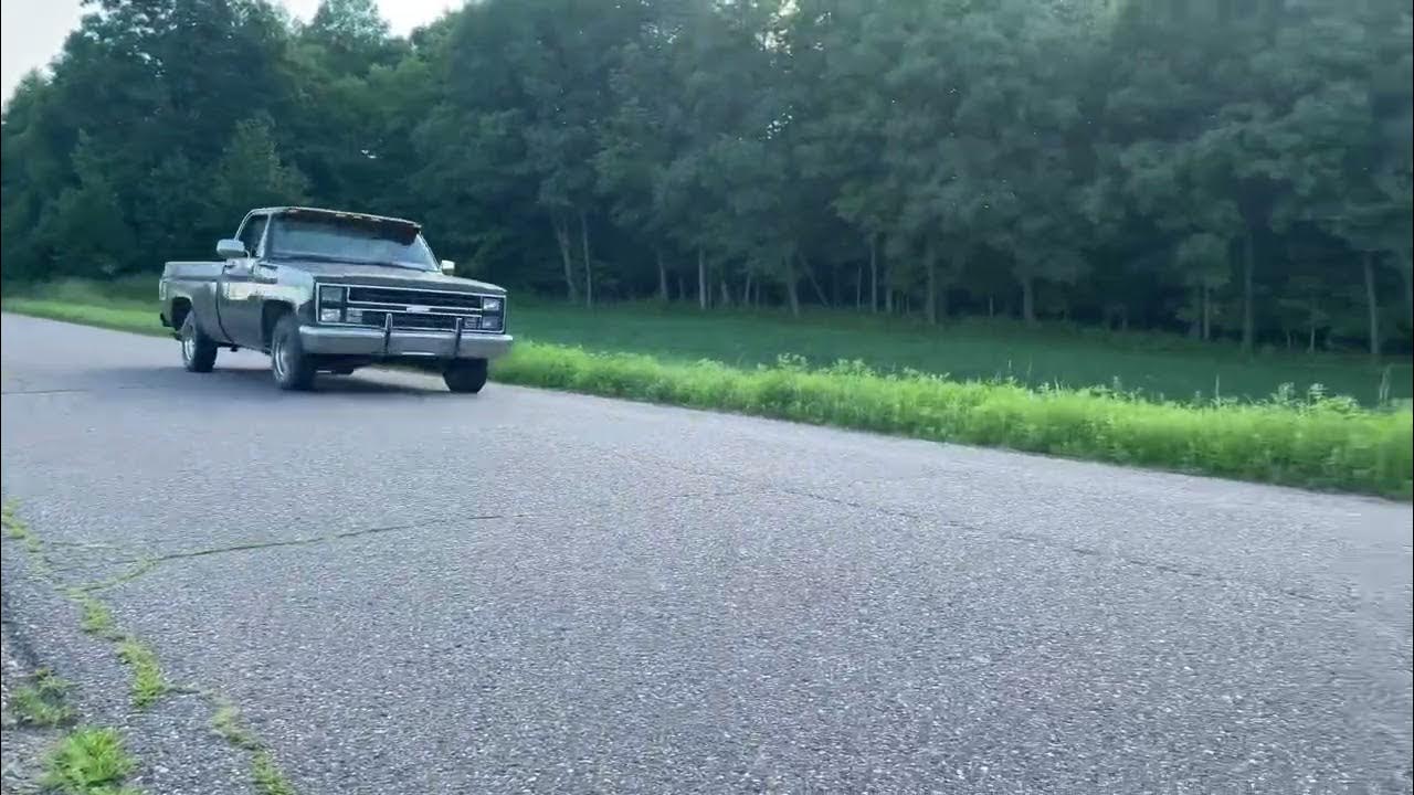 Chevy square body 350 small block straight pipe with dual exhaust 