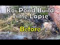 Koi Pond Build Time Lapse UK 2019 - Before
