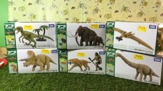 unboxing 6 different Takara Ania Animal Adventure jurassic animals (01080 z)