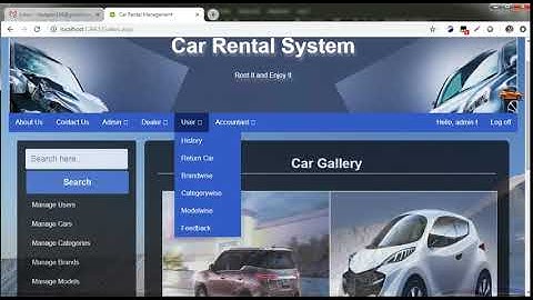 Car Rental Management System Demo| Project in Asp.net C Sharp