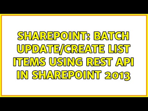 Sharepoint: Batch update/create