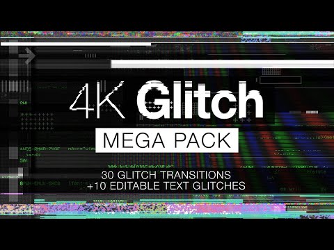 Mega 4K Glitch Pack - Glitchy Video Overlay Effects