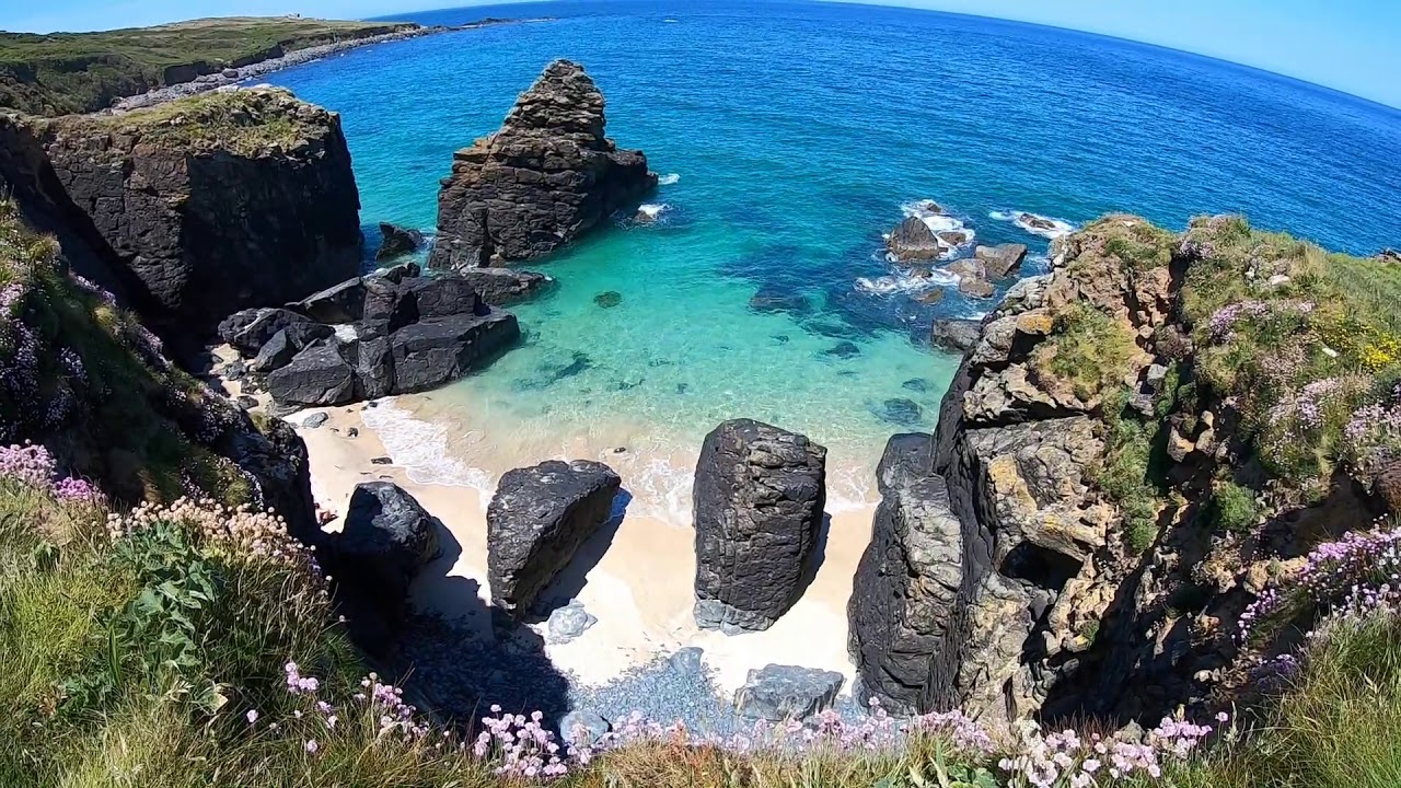 Cornwall St Ives Beach walk around paradise UK city Travel Vlog GoPro