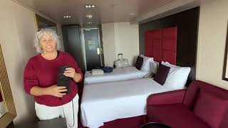 картинка: 🔴 ПОСАДКА на белый ПАРОХОД 🔴 ОБЗОР корабля и каюты с балконом MSC Transatlantic cruise 20.10. 2025