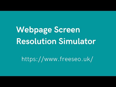 web page screen resolution simulator | Free SEO Tools