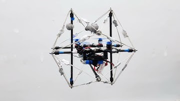 Design and control of a collision-resilient aerial vehicle with an icosahedron tensegrity structure