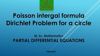 Poisson Integral formula | Partial Differential equations | MSc Mathematics