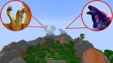 Godzilla vs King Ghidorah in Minecraft