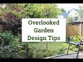 Overlooked back garden design tips