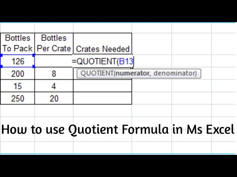 HOW TO USE Quotient FORMULA IN MS EXCEL | TUTORIAL MS EXCEL | #microsoft #excel #computer #tutorial