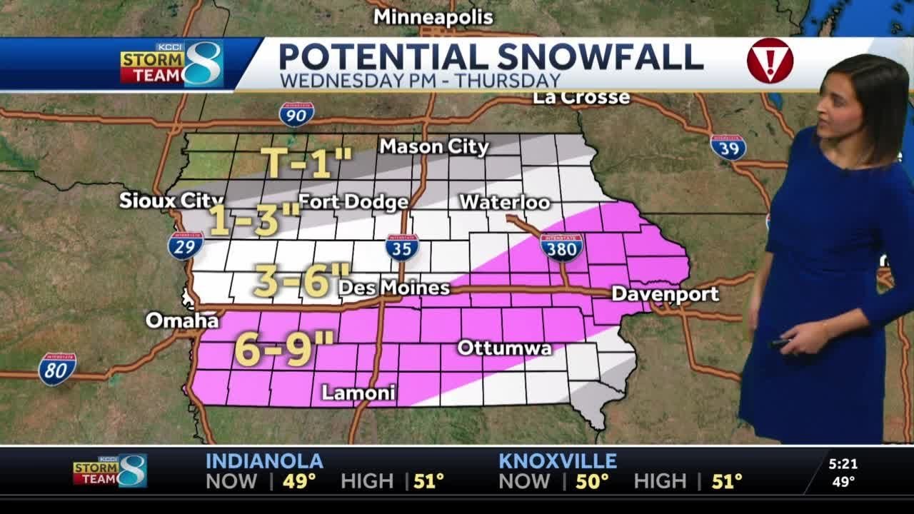 Rain ends tonight, snow by Wednesday night - YouTube