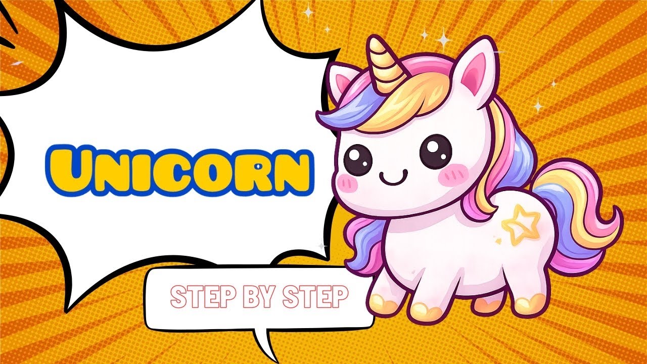 How to Draw a Cute Unicorn 🦄 | Step by Step Easy Drawing
