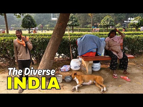 New Delhi Rush Hour: India's Most Diverse & Busy Streets 🇮🇳 | No Commentary 4K Walk
