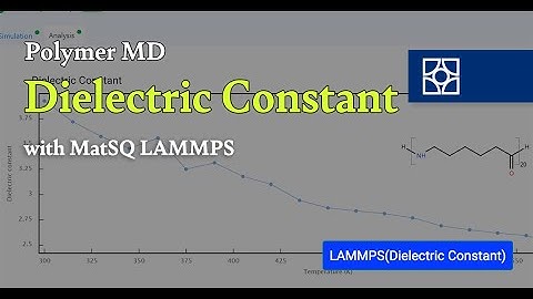 [Materials Square] Theoretical Dielectric Constant Calculation of Nylon 6(n=20) | LAMMPS