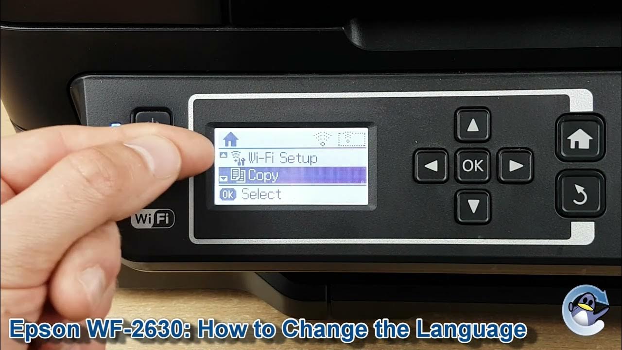 Epson WorkForce WF2630 How to Change the Language YouTube