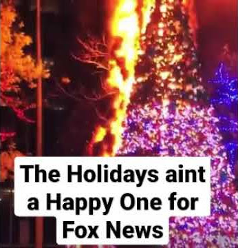 Fox News Christmas Tree Lit on Fire in NYC #shorts